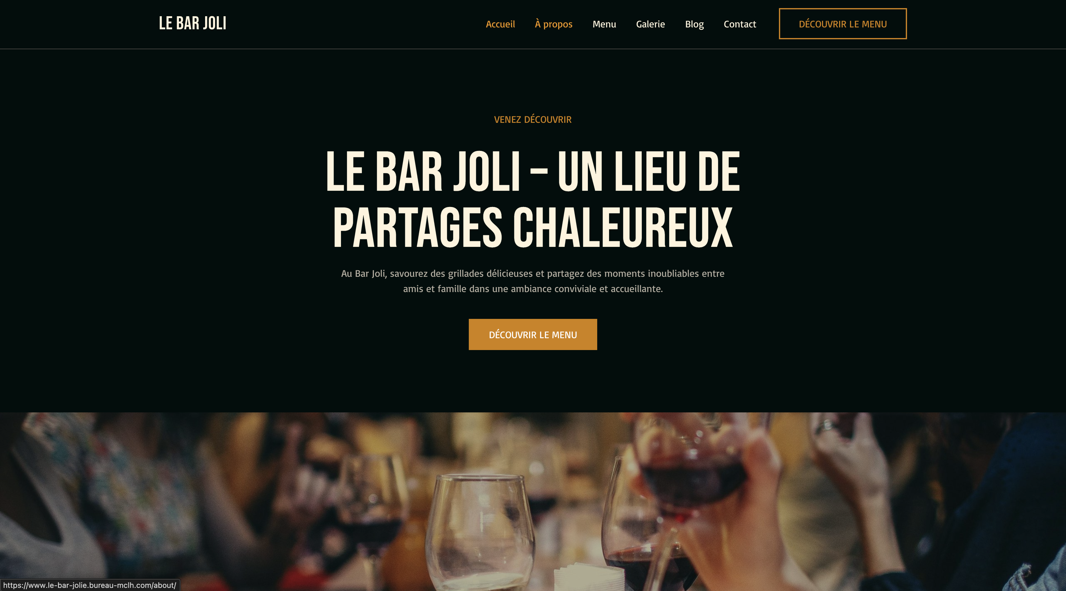 Le Bar Joli — Site Vitrine